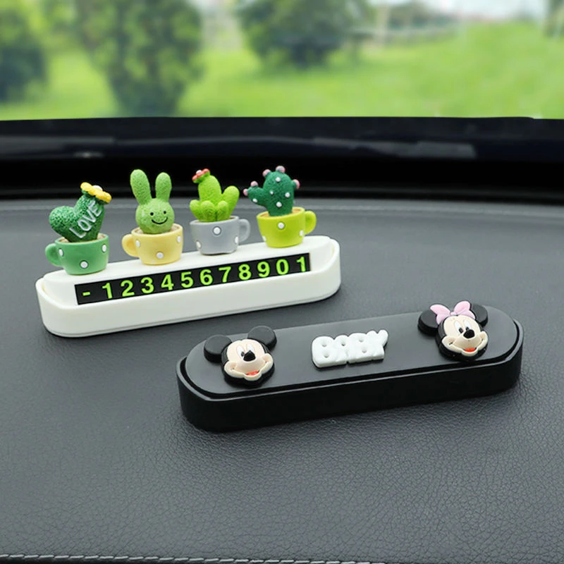 汽车临时停车电话号码牌创意个性可爱摆件移车挪车电话牌车载用品