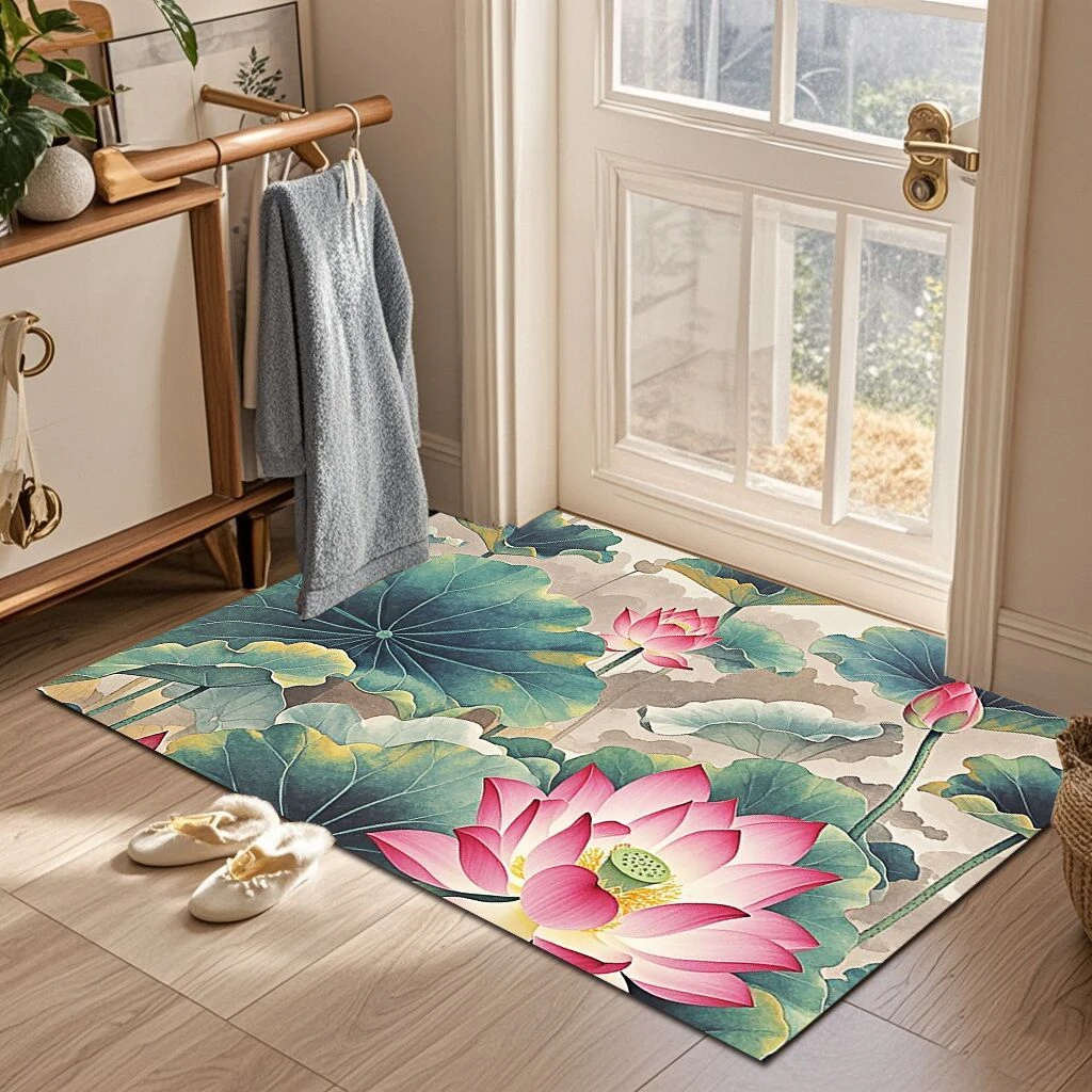 硅藻泥绿色入户门垫外门玄关铺垫家居防滑垫吸水防滑耐磨地垫房间