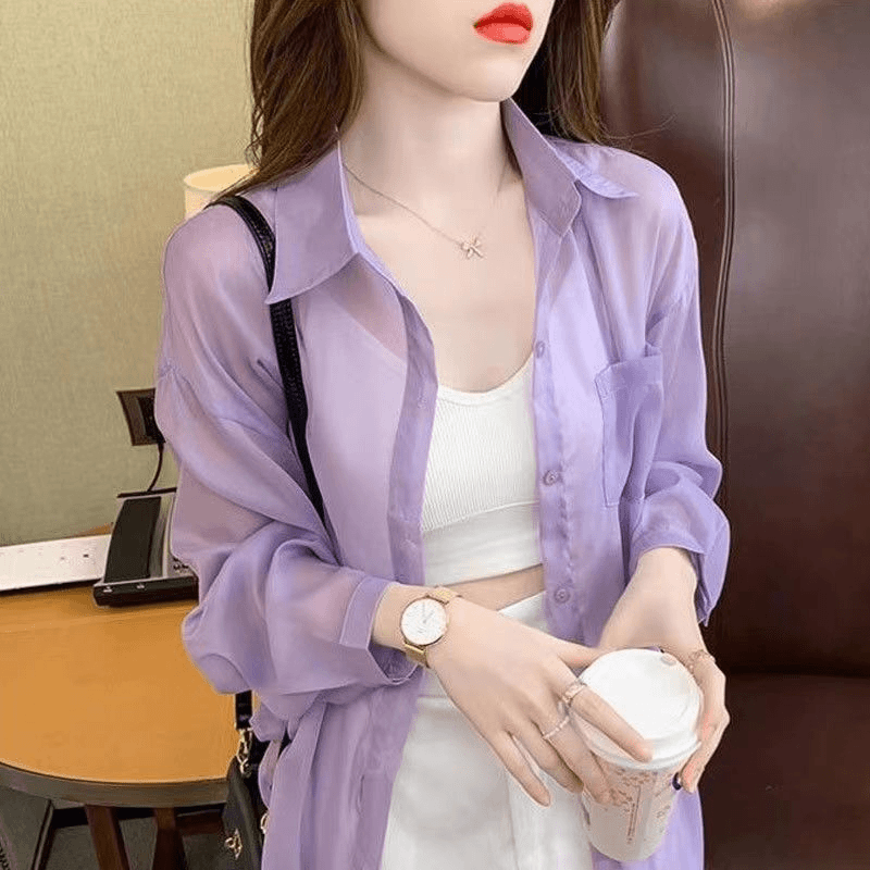 新款夏季防晒衣女款外穿薄款外套冰丝防紫外线防晒服休闲户外百搭