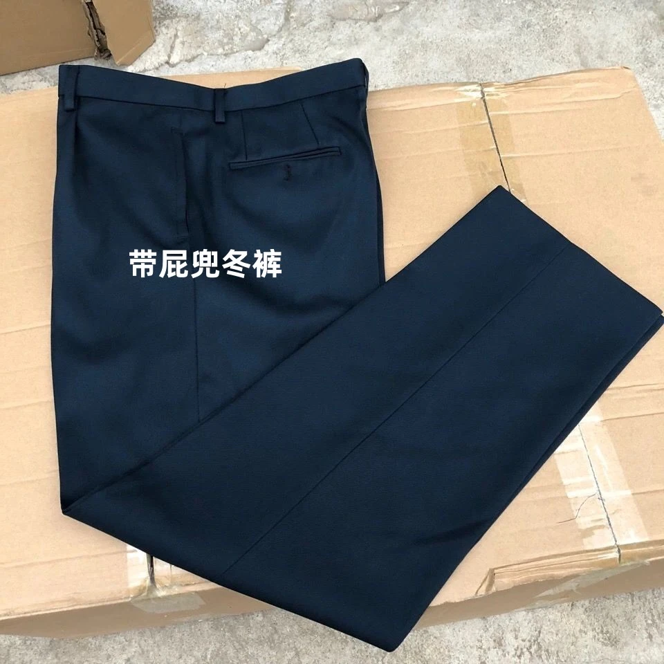 春秋冬裤仿毛哔叽冬裤冬季加厚裤带屁兜款商务休闲裤直筒裤冬裤
