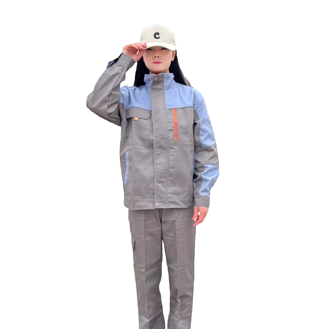 汽修服套装男耐磨长袖反光条厂服定制车间汽修企业定做工地劳保服
