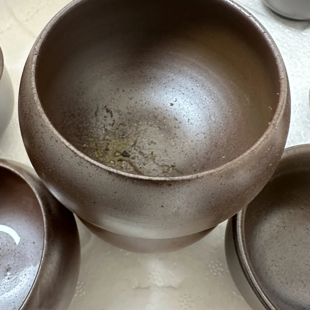 一物一拍付米链接（微瑕）柴烧土陶罐杯子家用老式粗缸