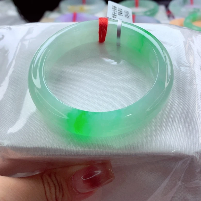 【闪购商品】翡翠手镯未镶嵌51.5 双面挂色 灵