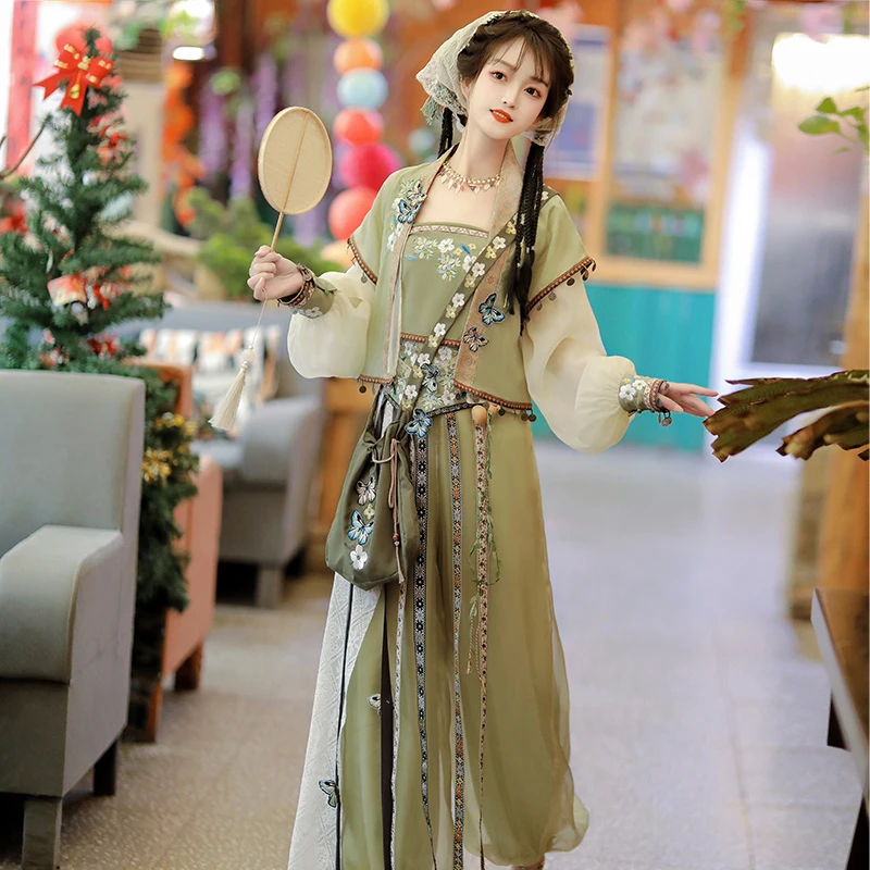 汉旭原创汉服灯笼裤汉元素日常通勤百搭夏季超仙国风套装改良宋制