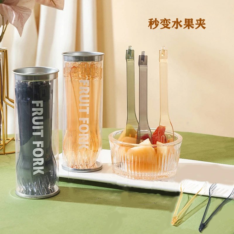 喜屿梵  多功能一体两用罐装水果夹  创意家用可拆卸二合一水果叉