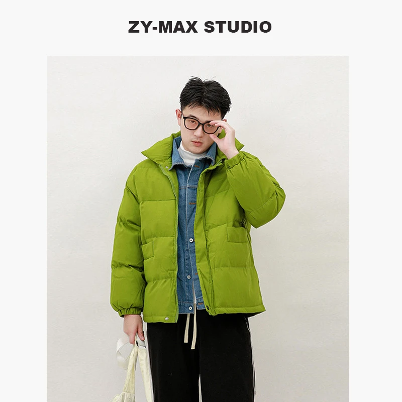 ZYMAX 冬上新加厚保暖男装大码宽松显瘦假两件牛仔棉服外套