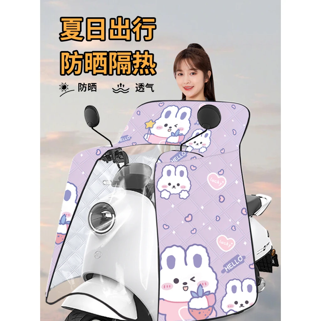 斗篷式电动车挡风被四季通用双面防水防风罩电瓶摩托车隔热罩