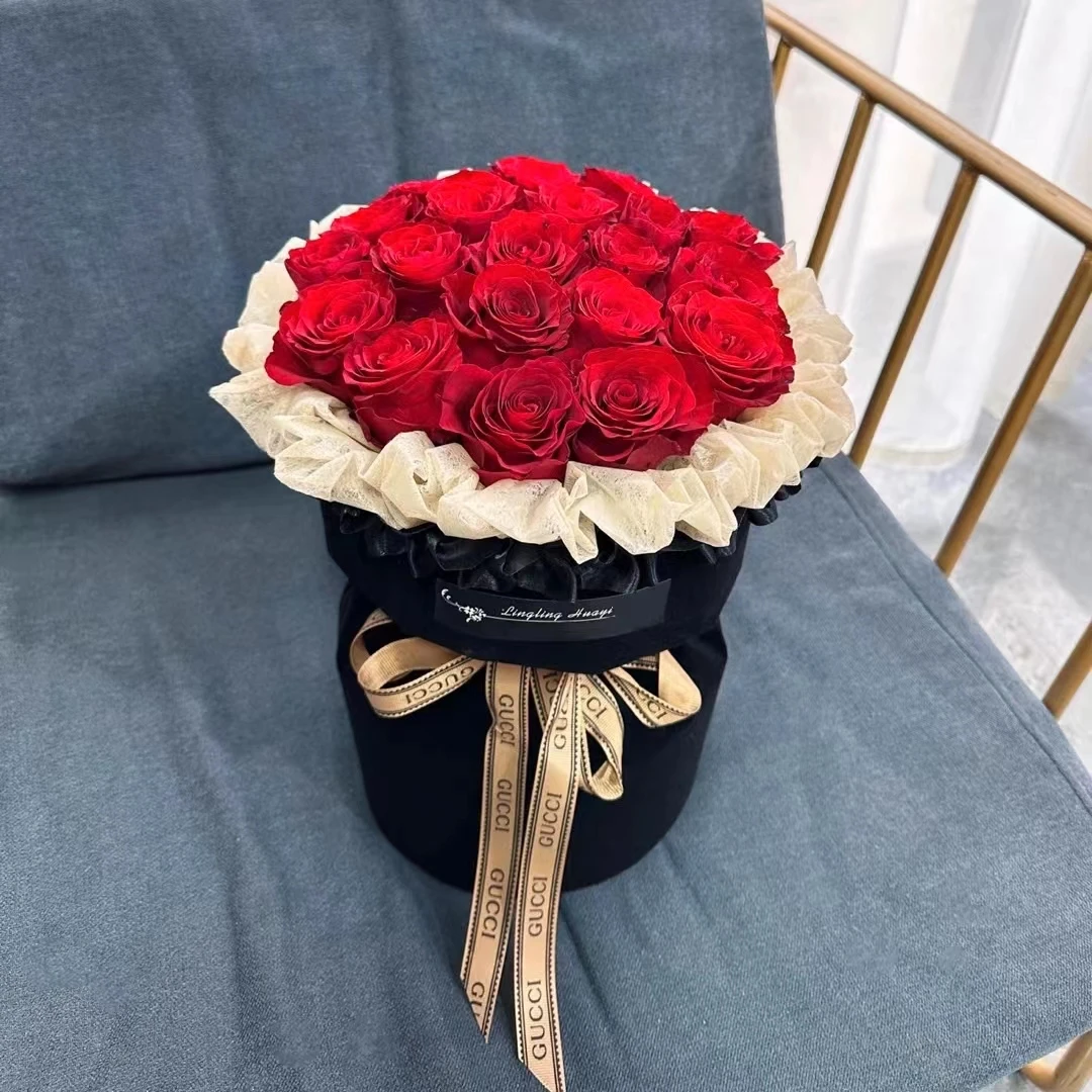 绒布黑天鹅小香风花束鲜花48X1m订婚花束包装纸结婚花束