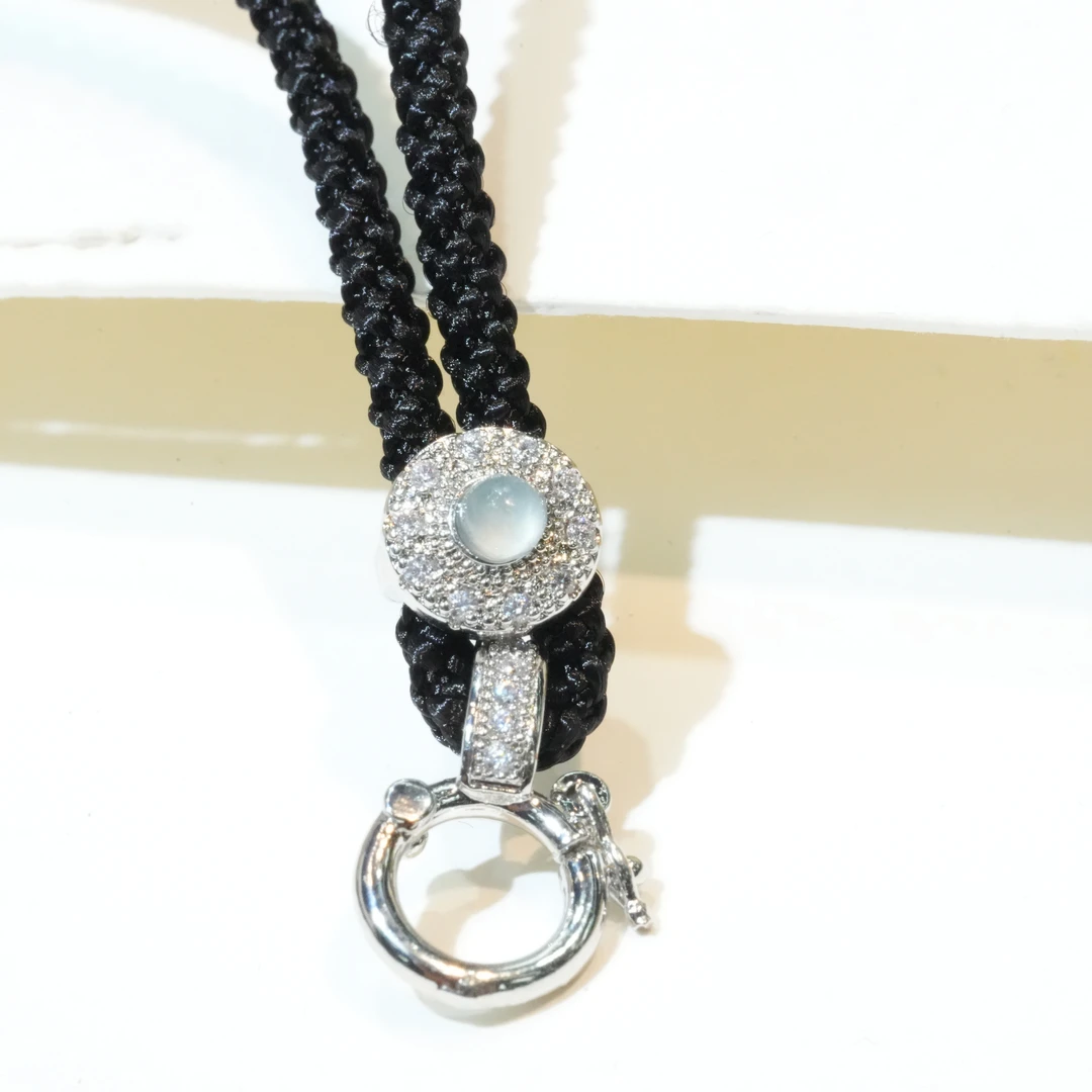 天然A货翡翠蛋面万能扣套链项链多样性发时尚气质精致百搭