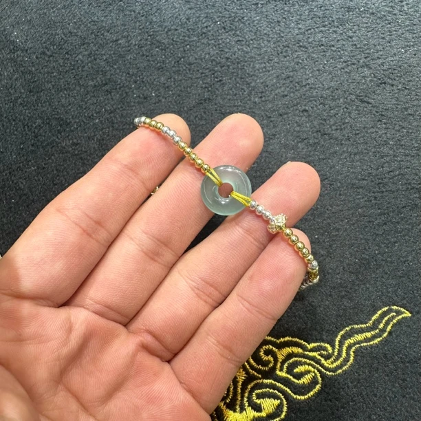 天然A货翡翠平安扣手链(多样性发