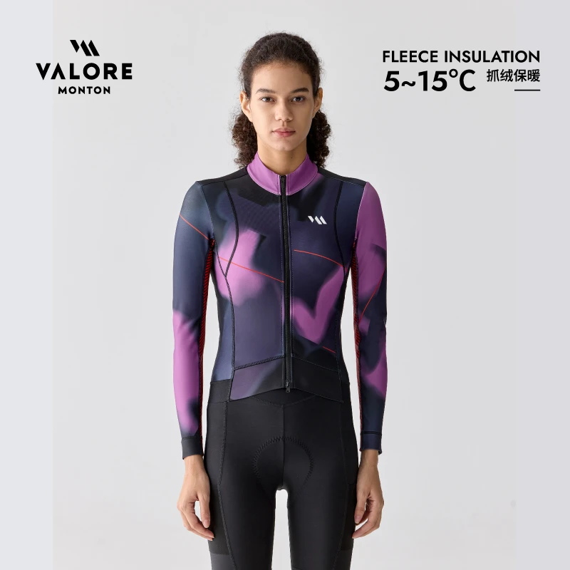 VALORE挑战未知抓绒骑行服长袖女款秋冬透气保暖速干修身气动户外