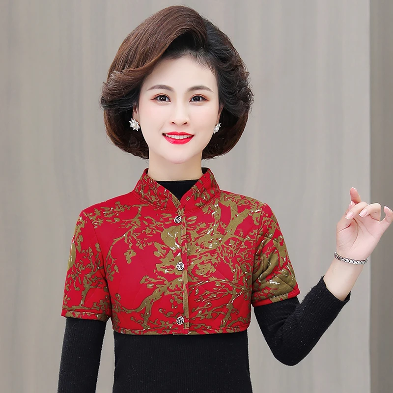 【保暖护肩】睡觉保暖护肩加厚加绒保暖坎肩秋冬新款碎花防寒小马甲