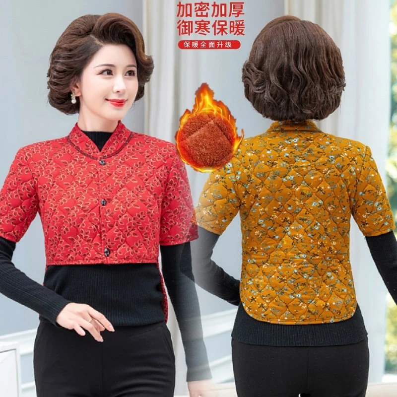 【秋冬新款】女装短袖小马甲 妈妈加厚加绒护肩 防寒保暖护背坎肩