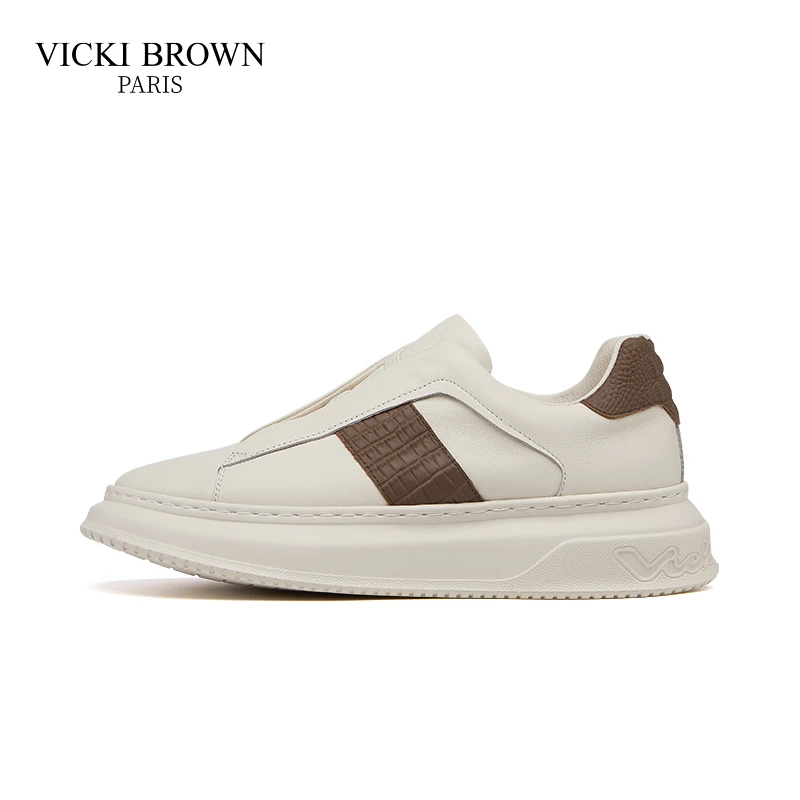 法国VICKI BROWN 时尚舒适百搭真皮板鞋潮鞋低帮休闲鞋VBA76260