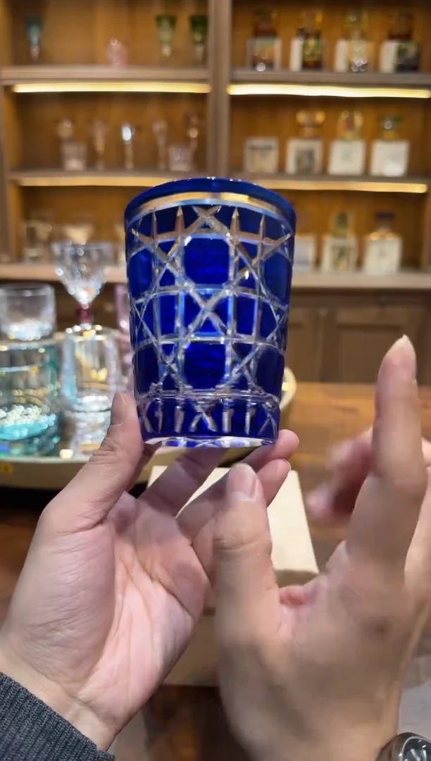 【闪购商品】套色水晶蓝色dior杯