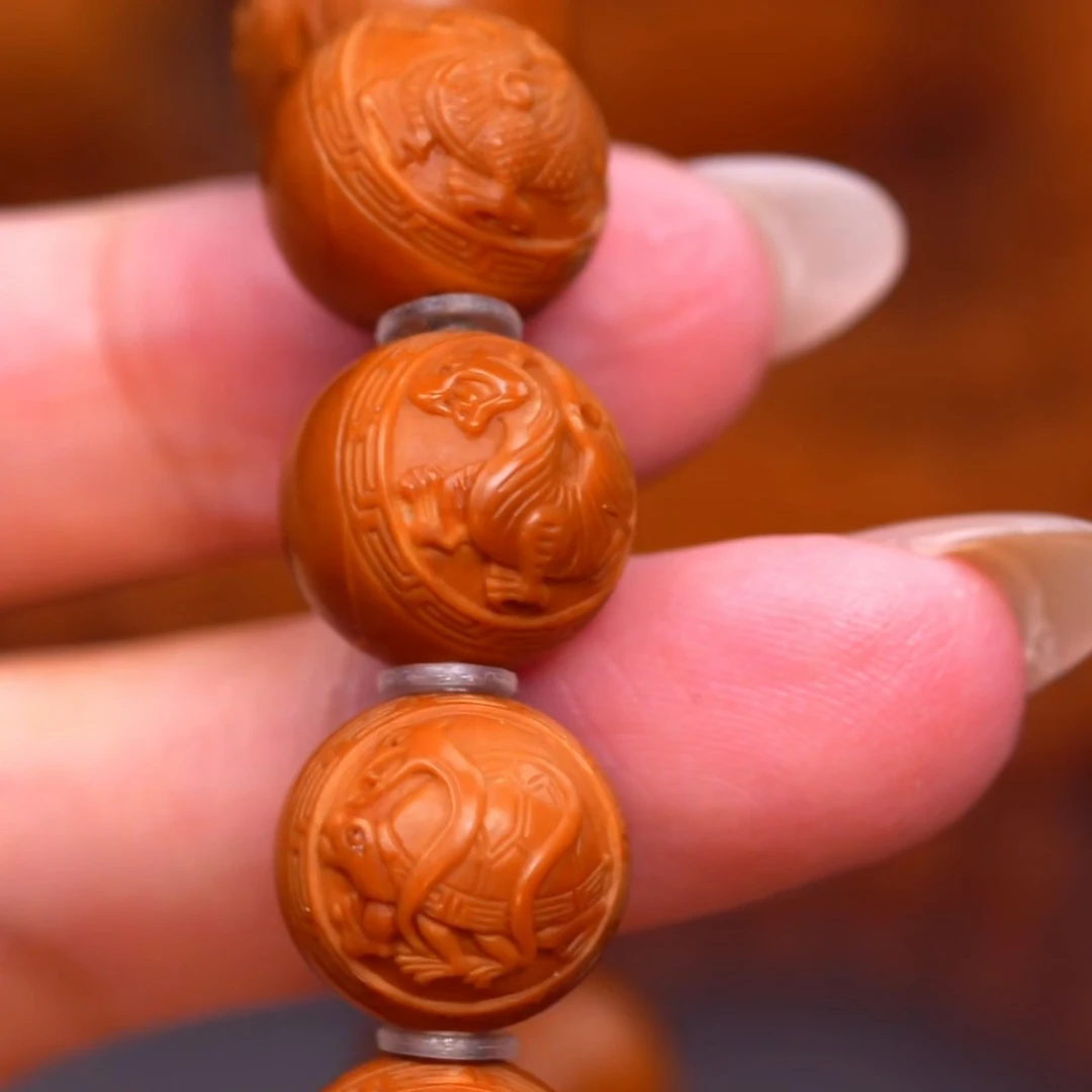 小籽博古瓦当手串