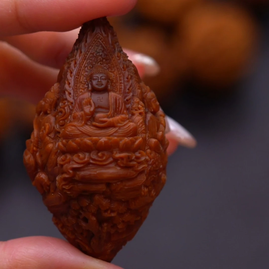 橄榄核西方三圣拜大日如来单颗