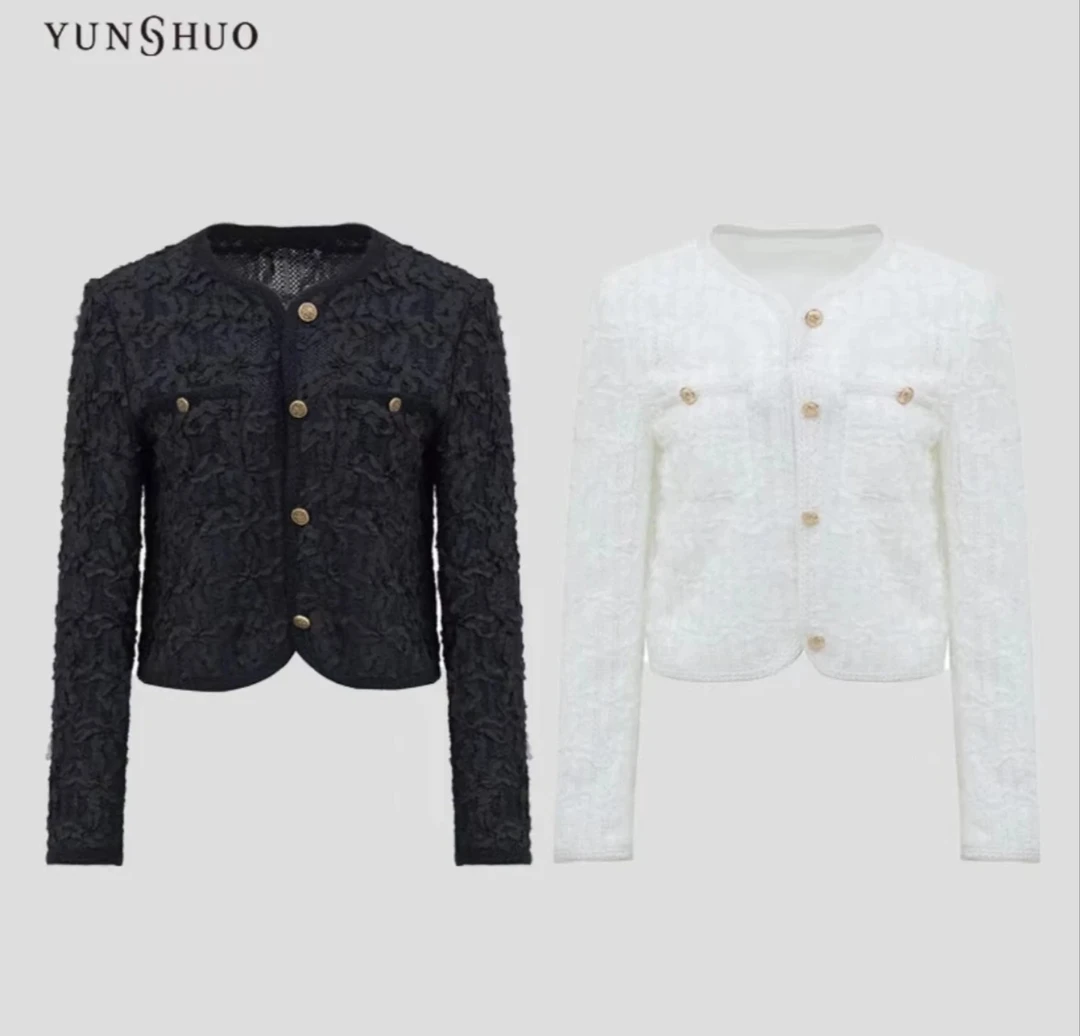 YUNSHUO 允硕2024春季新款蕾丝外套455411