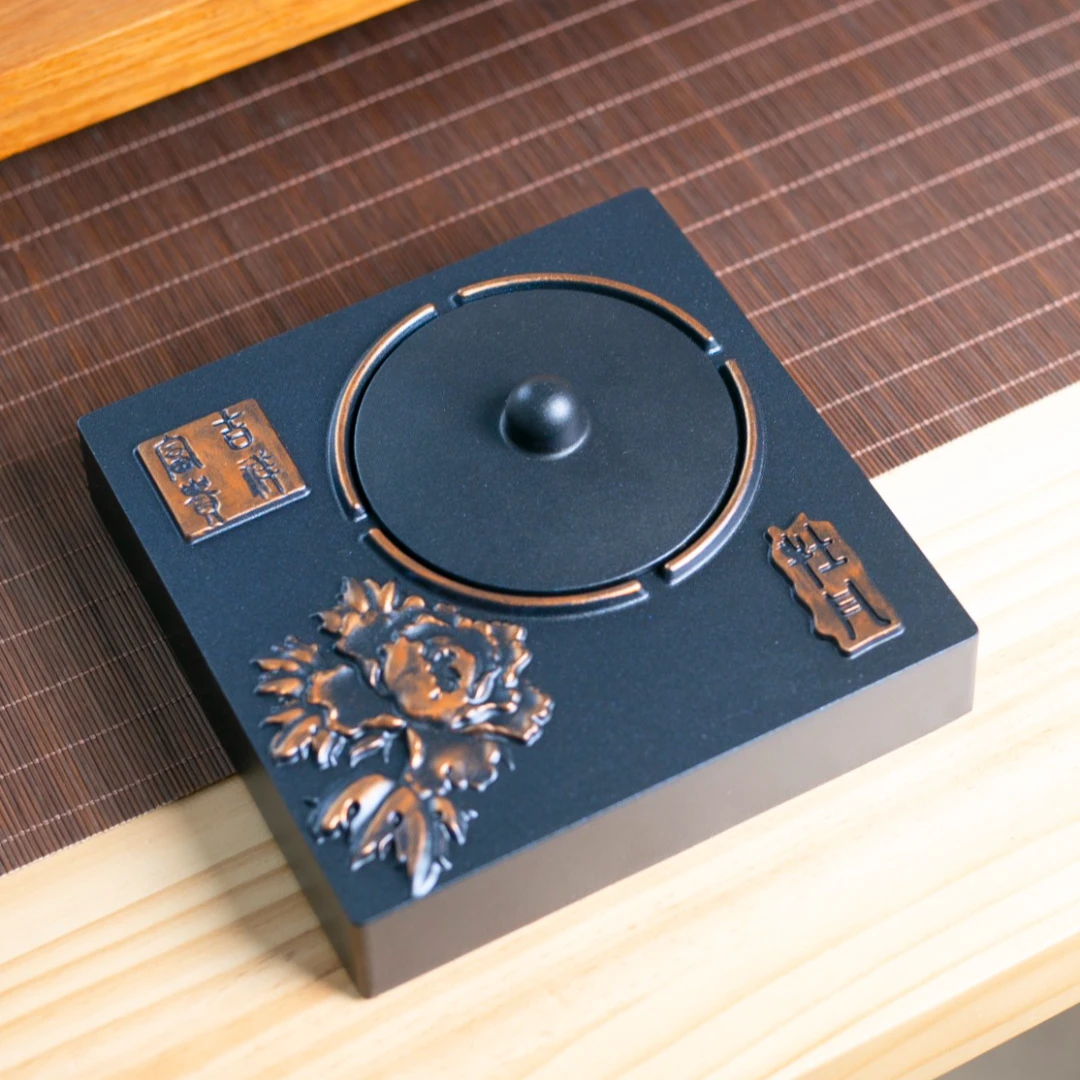 爆款国风复古大号手工带盖烟灰缸高档定制客厅防烫茶几摆件工艺品