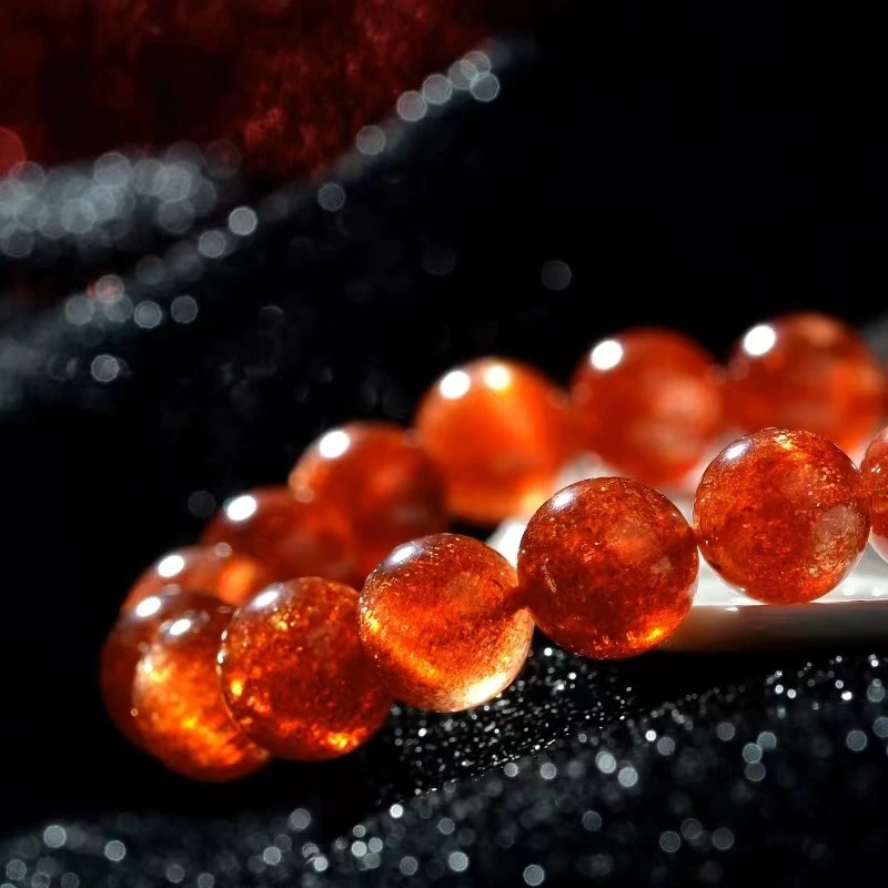 坦桑尼亚老矿金太阳单圈手串高级别爆闪日光石-DL6007-多样性发一