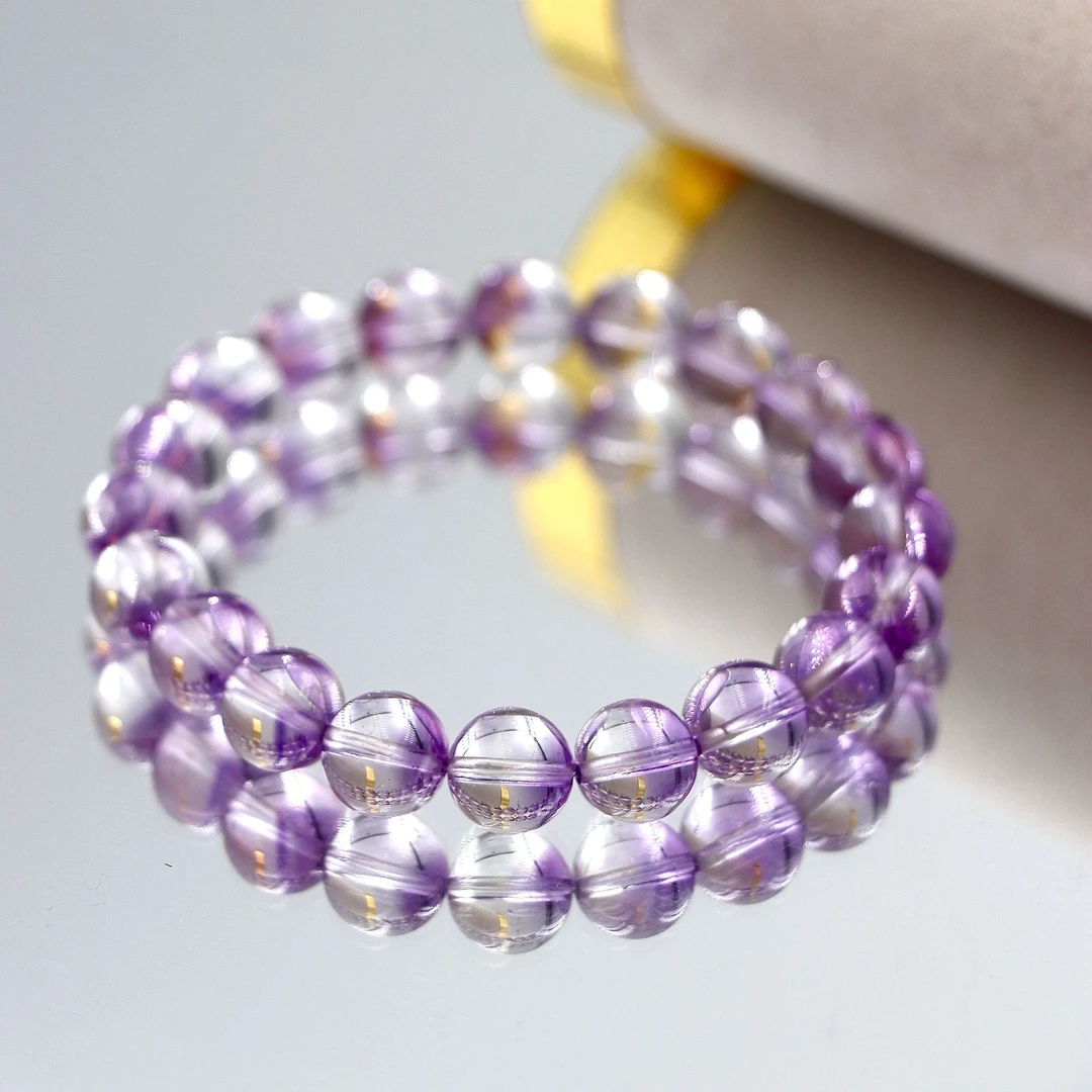 高阶玻璃体聚宝盆稀有紫超七水晶手串Z8566-尺寸可选-多样性发一