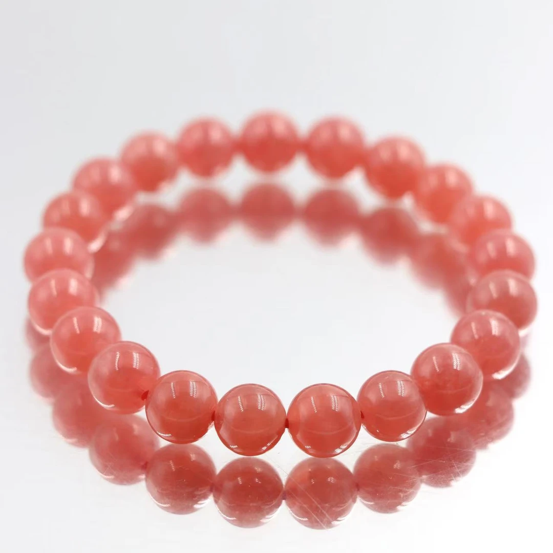 冰种毕业级透体红纹石手串爱情之石B2555-尺寸可选-多样性发一