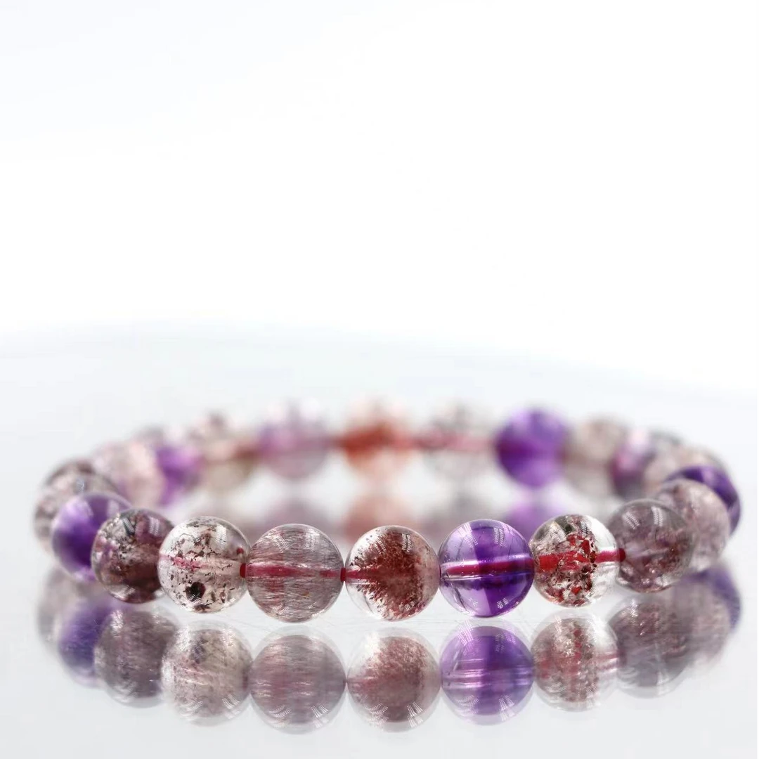 巴西稀缺彼岸花黑加仑超七水晶手串A8288-尺寸可选-多样性发一条