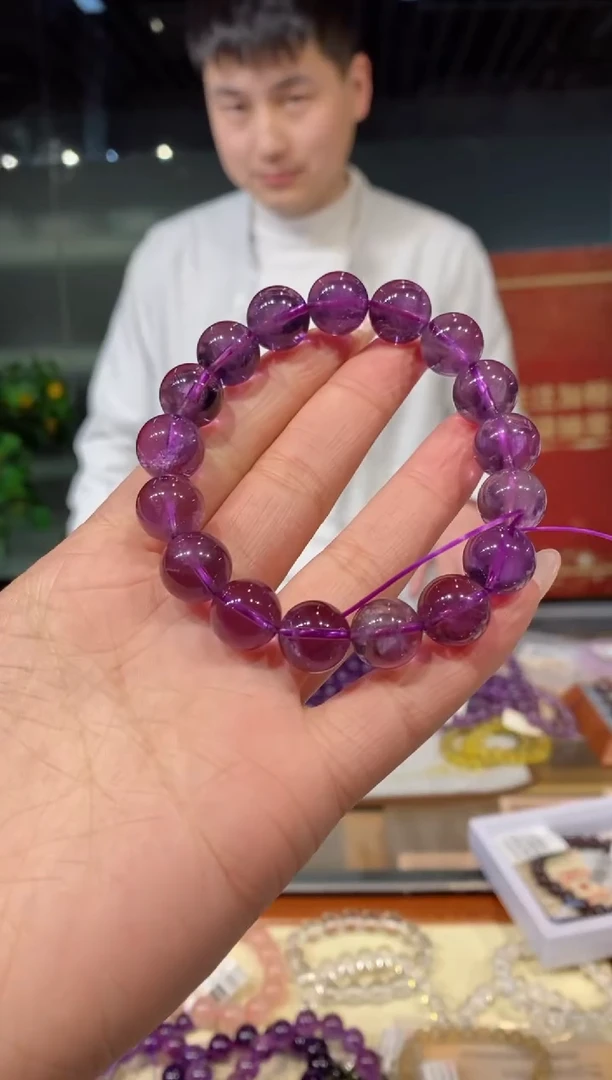 【闪购商品】水晶手串未镶嵌巴西紫水晶12m+