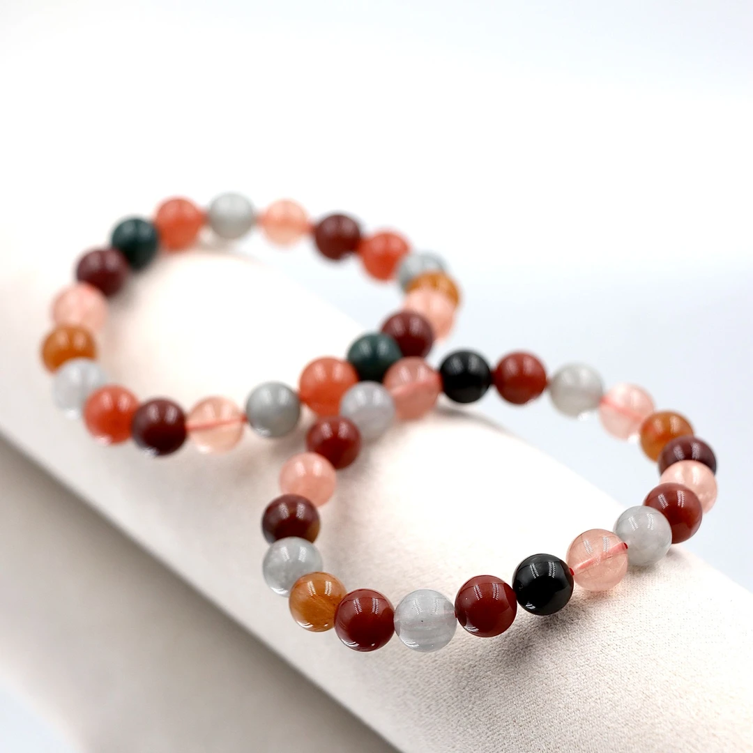 【必抢】老矿美拉德风兔毛水晶手串-T1551(微瑕微发根)多样性发一