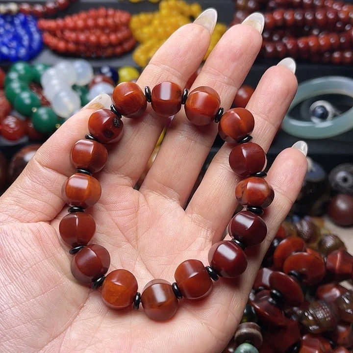 玛瑙/玉髓手链未镶嵌古*