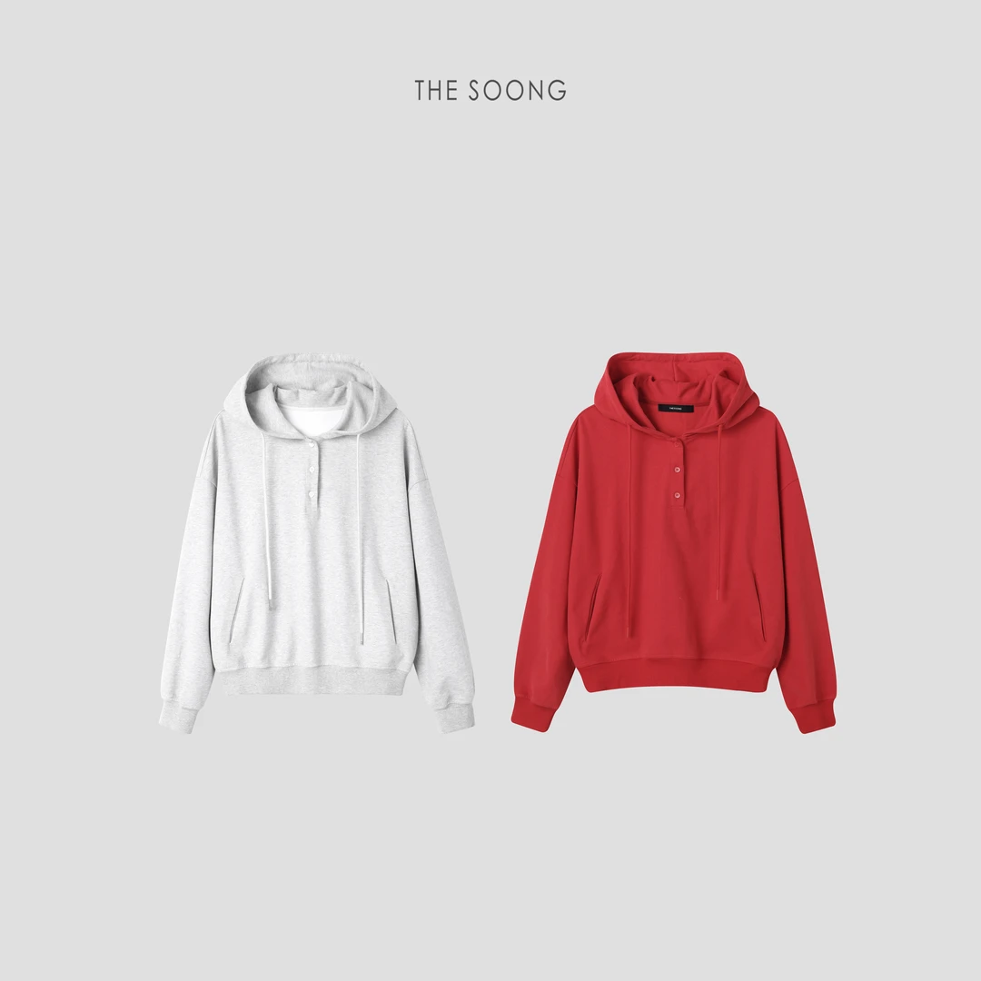 THESOONG|亨利连帽卫衣酷丝绵330克双面擦毛亲肤挺阔连帽卫衣5040