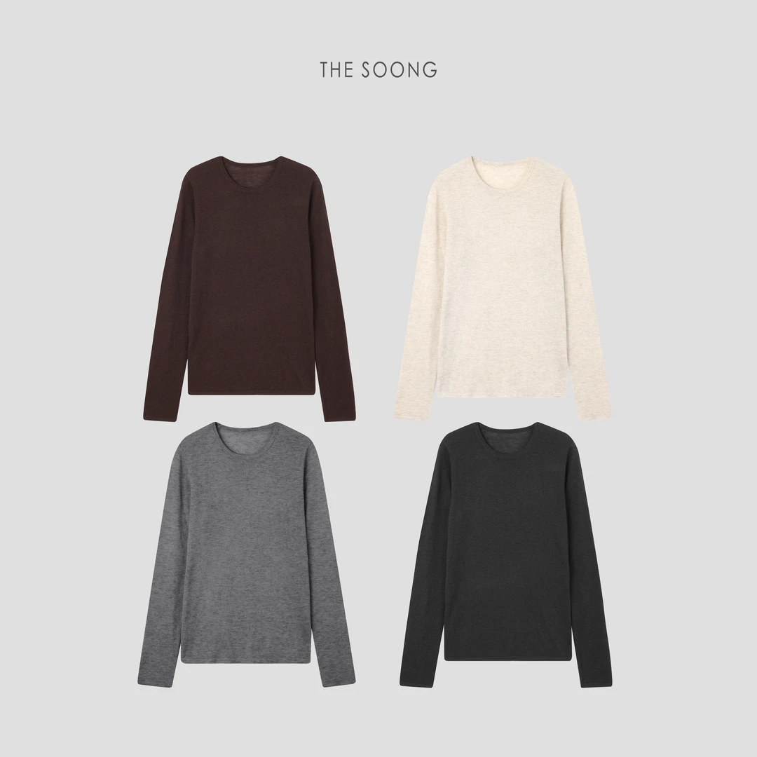 THESOONG|"小蛮腰实穿主义"1oo%超细羊毛细腻保暖圆领上衣WMY6059