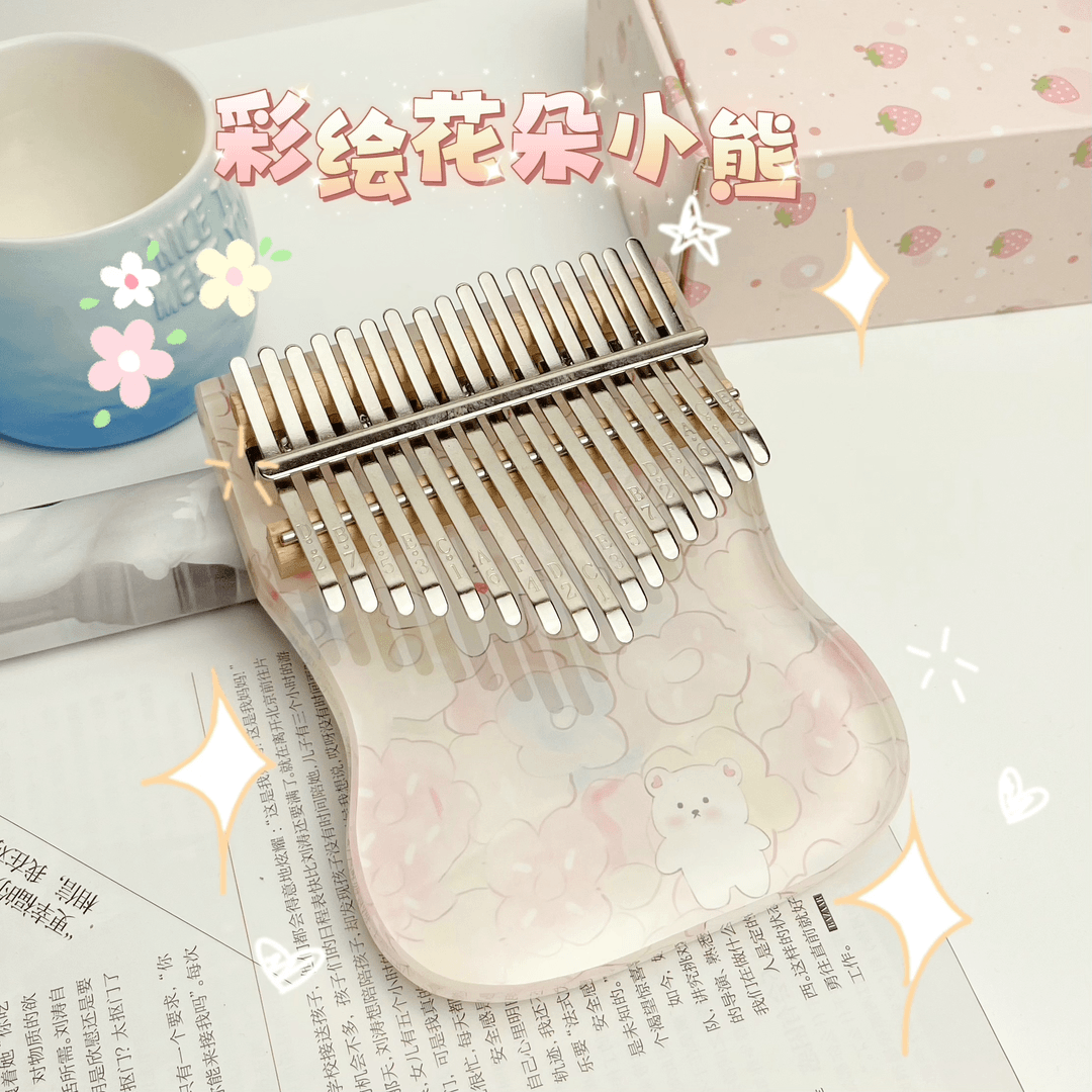 水晶透明拇指琴卡林巴初学者17音21音手指钢琴女学生女孩乐器礼物