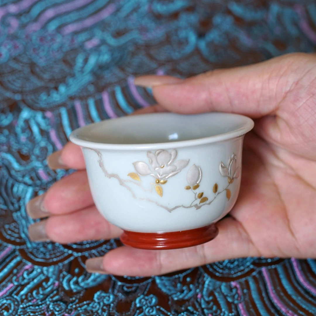 【古艺瓷云楼】-玉兰花小客杯