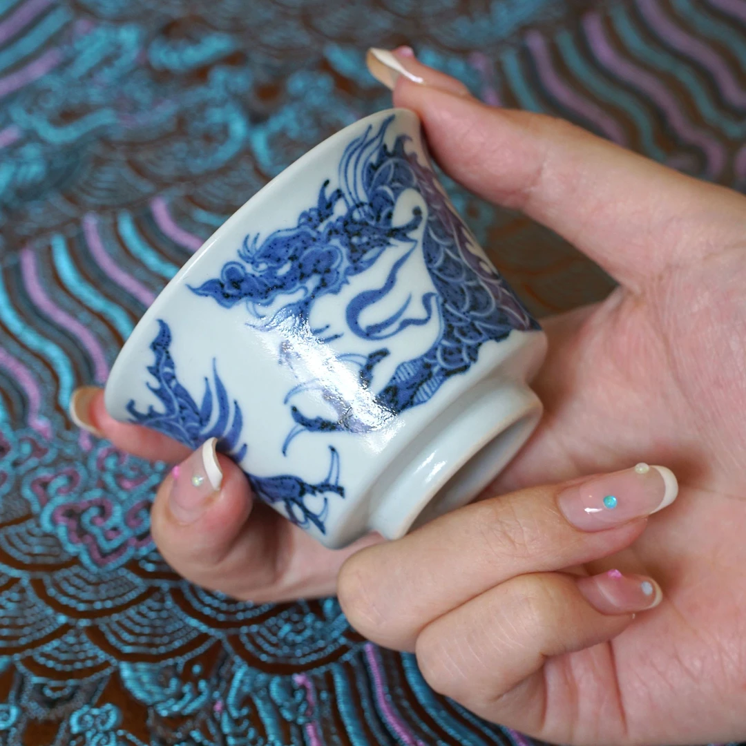 【沐朴】-青花龙纹小杯