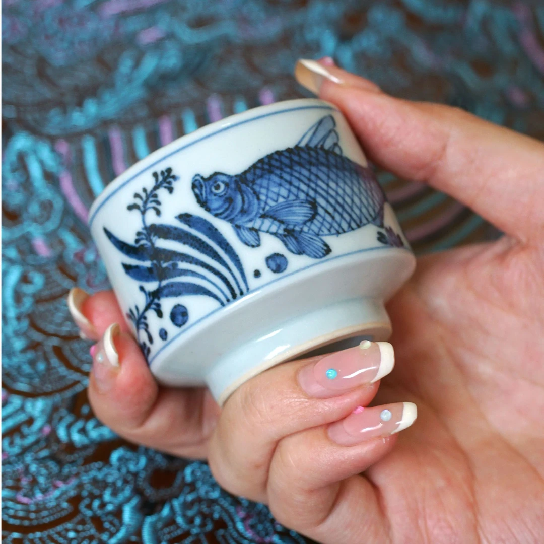 【沐朴】-青花鱼藻小杯