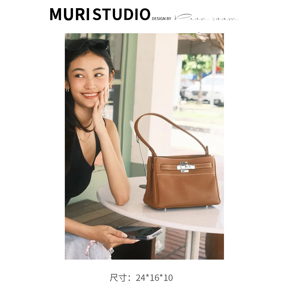 【凯莉包】tc头层牛皮秋冬新款小方包女士单肩斜挎包包雅丹风