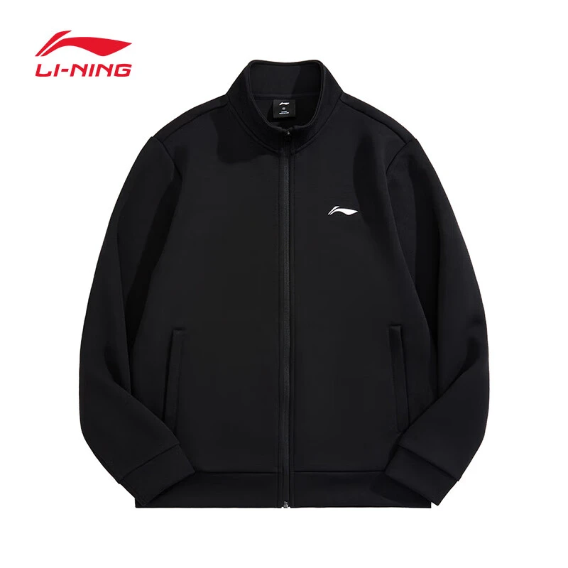 李宁立领开衫卫衣外套男女同款2025春秋时尚百搭运动服宽松夹克