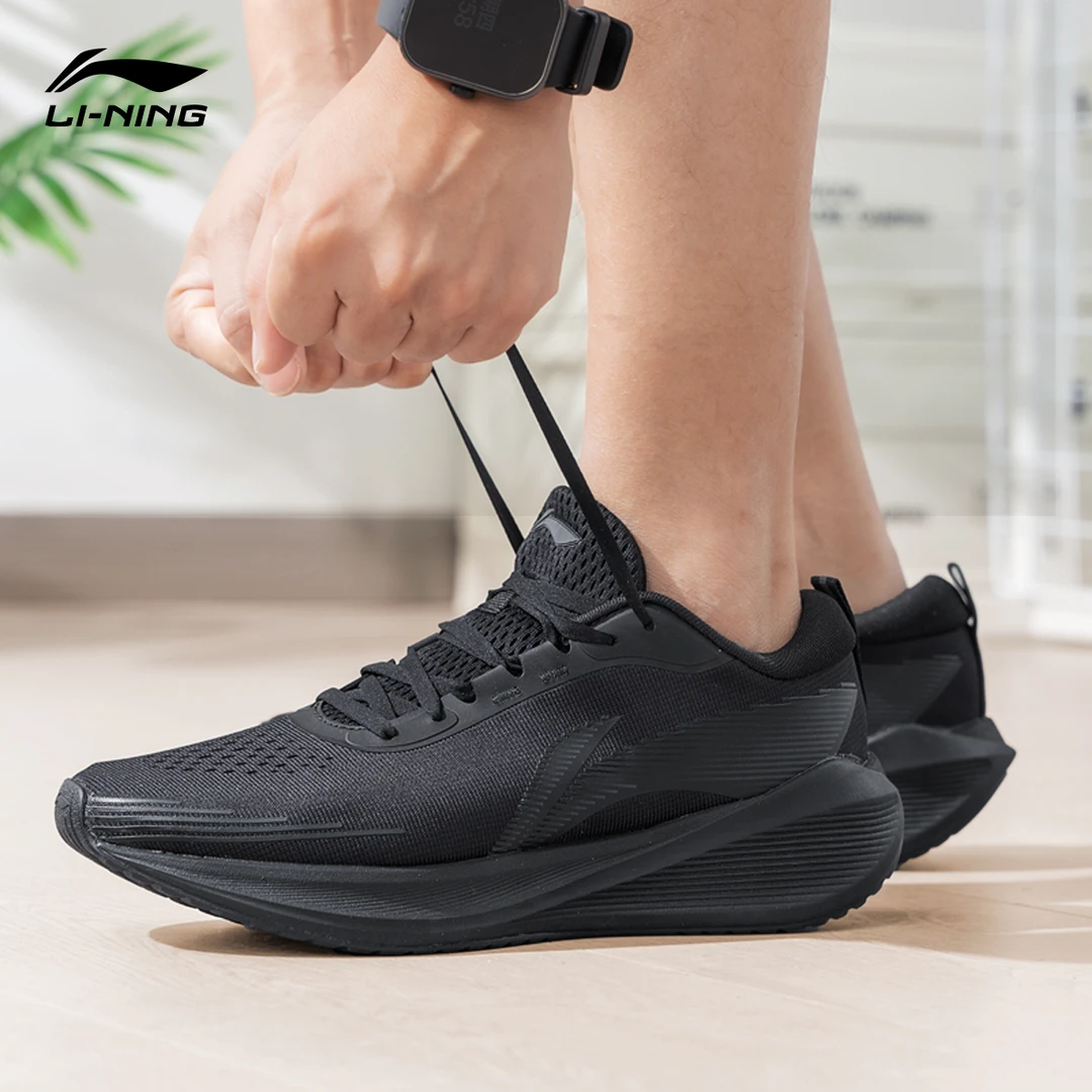 李宁跑步鞋男踏风户外休闲慢跑鞋舒适百搭透气网面回弹运动鞋S