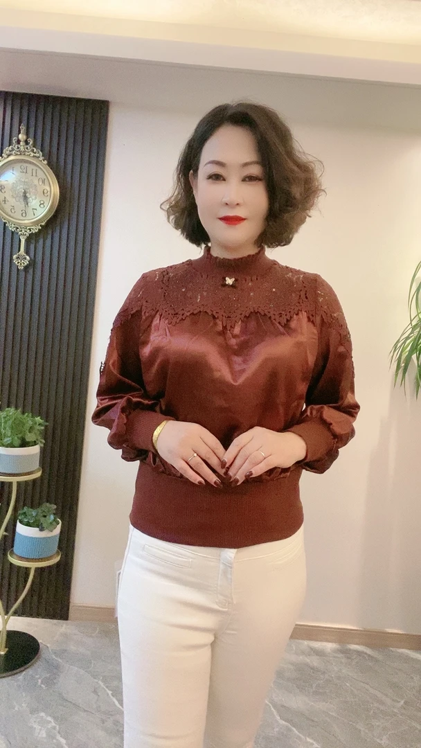 9019款醋酸蕾丝衫
