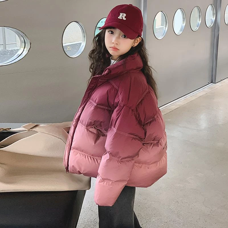 巴拉巴拉童年女童羽绒服冬季2024新款洋气儿童短款中大童加厚冬装