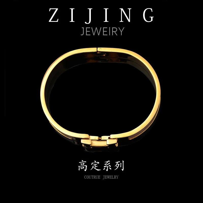 钛钢珐琅手镯  CC3695 高定系列 手镯 圈口50*60mm