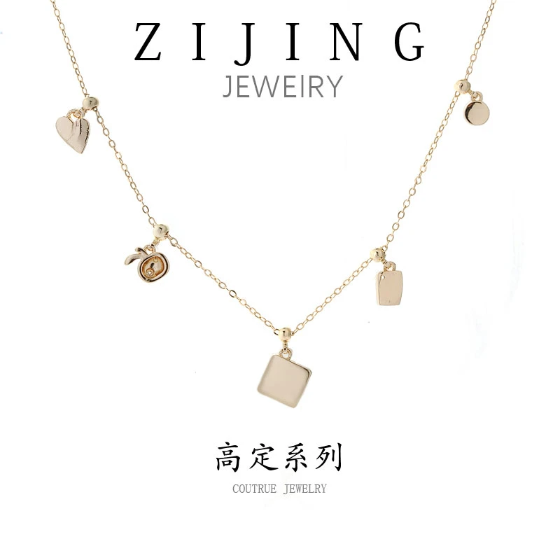 铜合金合成锆石项链 直播间选款高级饰品