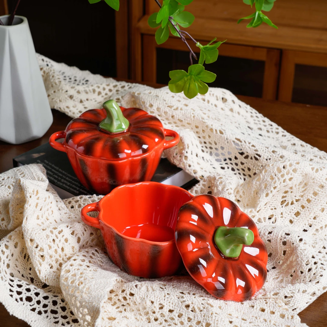 【西里西亚】手绘辣椒-4英寸炖盅两个装