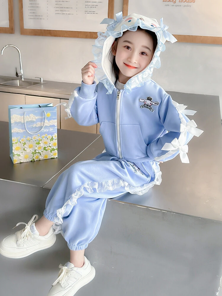 女童套装春秋季2024新款网红运动时髦衣服宝宝洋气秋款儿童早
