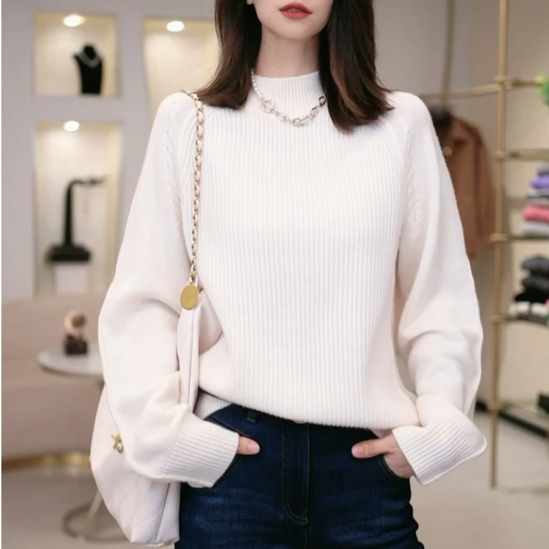 阿玛施AMASS24年新款秋冬简约纯色时尚休闲百搭纯色羊毛衫5399772