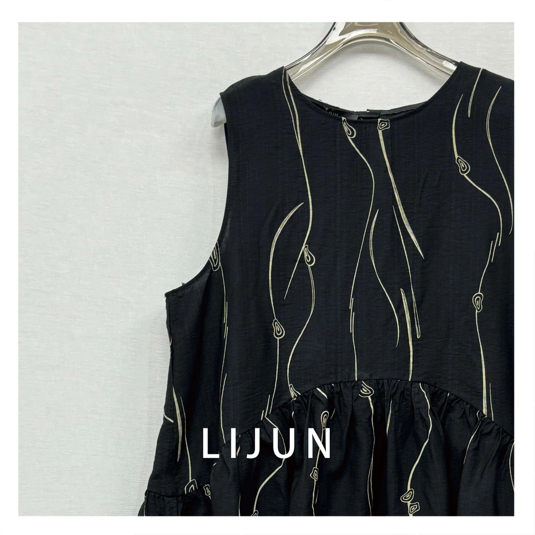 1501+1500篱君夏季新款显瘦马甲设计师百搭黑色无袖背心上衣女