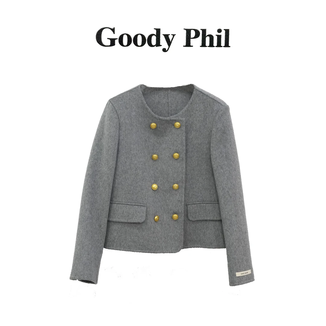 【Goody斐儿】小香风纯色澳毛轻奢时尚外套DY9081