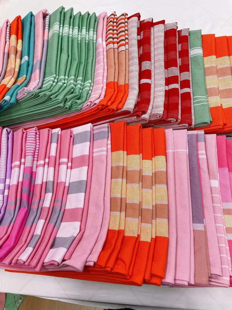 韩爽家  全棉手织老粗布（枕巾一对)