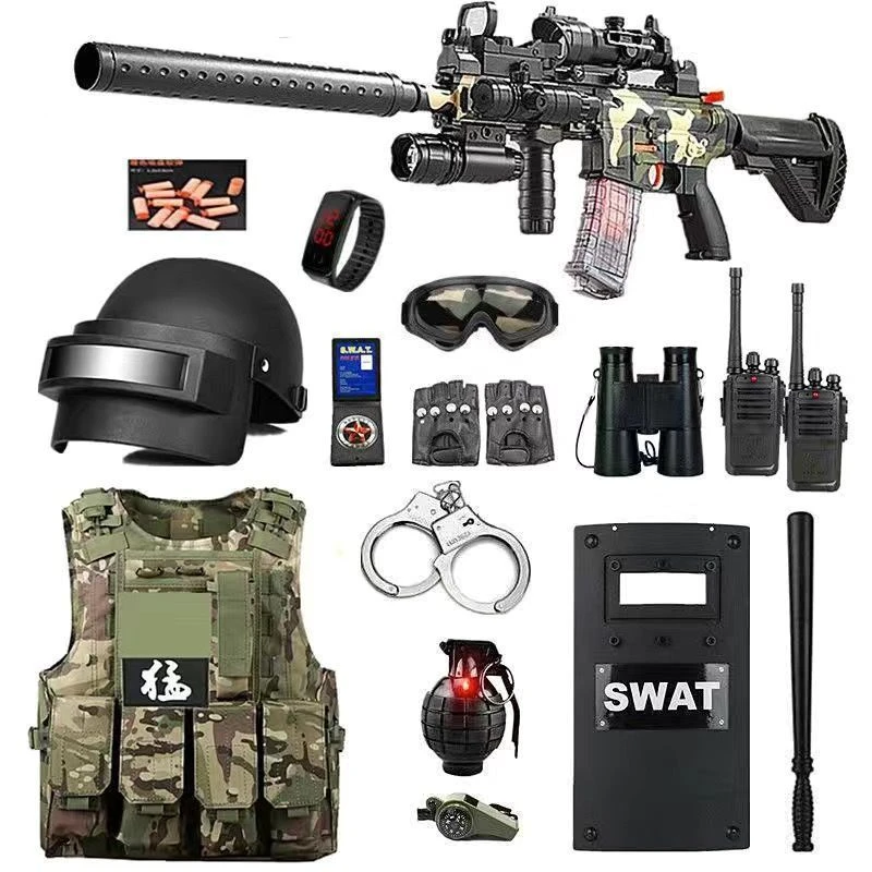 儿童特种兵作战服小孩玩具m416玩具枪吃鸡套装战术背心礼物三级甲